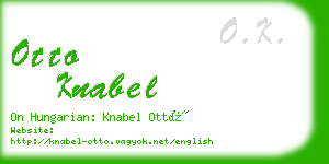 otto knabel business card